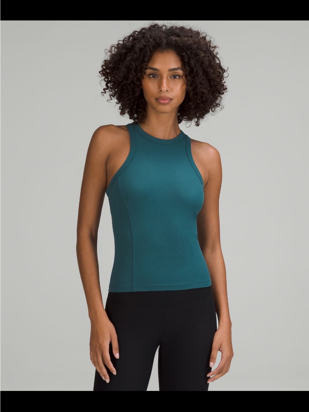 Lululemon Ribbed Nulu Racerback Yoga Tank Top. Green Jasper. Size 6. NWT